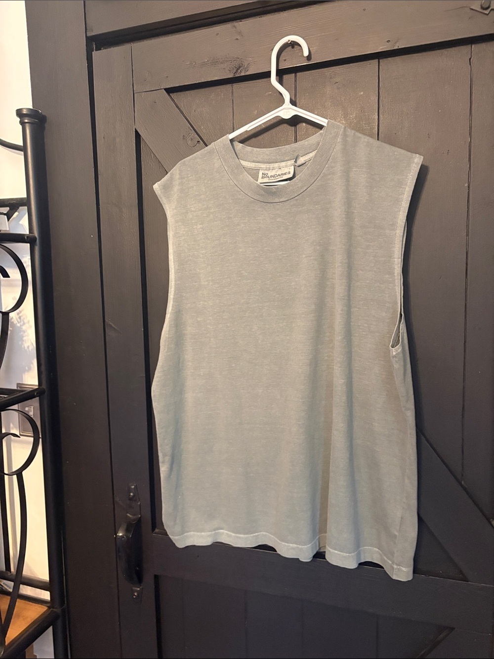Blank NYC Sleeveless Muscle Tank Top - Heather Gray